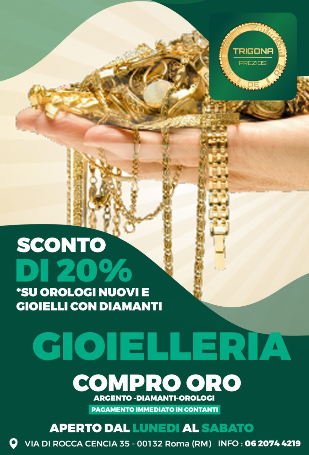 Trigona Preziosi Reducere -20% la Ceasuri si Bijuterii