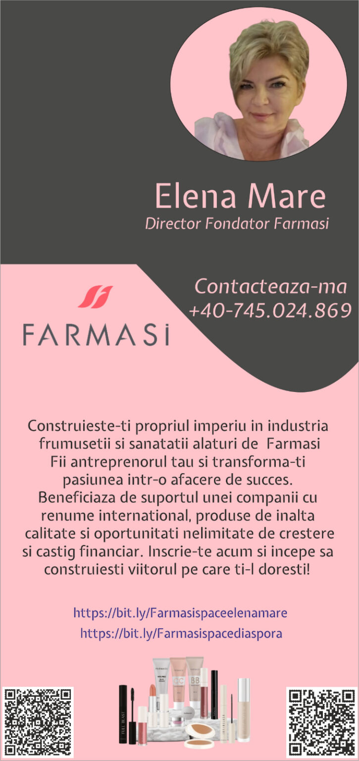 Construiește-ți propriul imperiu in industria frumuseții si sănătății alături de Farmasi