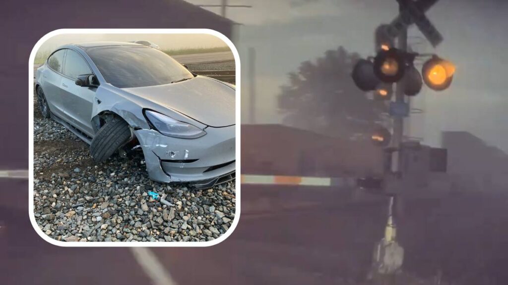 Pilotul automat Tesla era să producă un dezastru: a virat direct într-un tren în mișcare