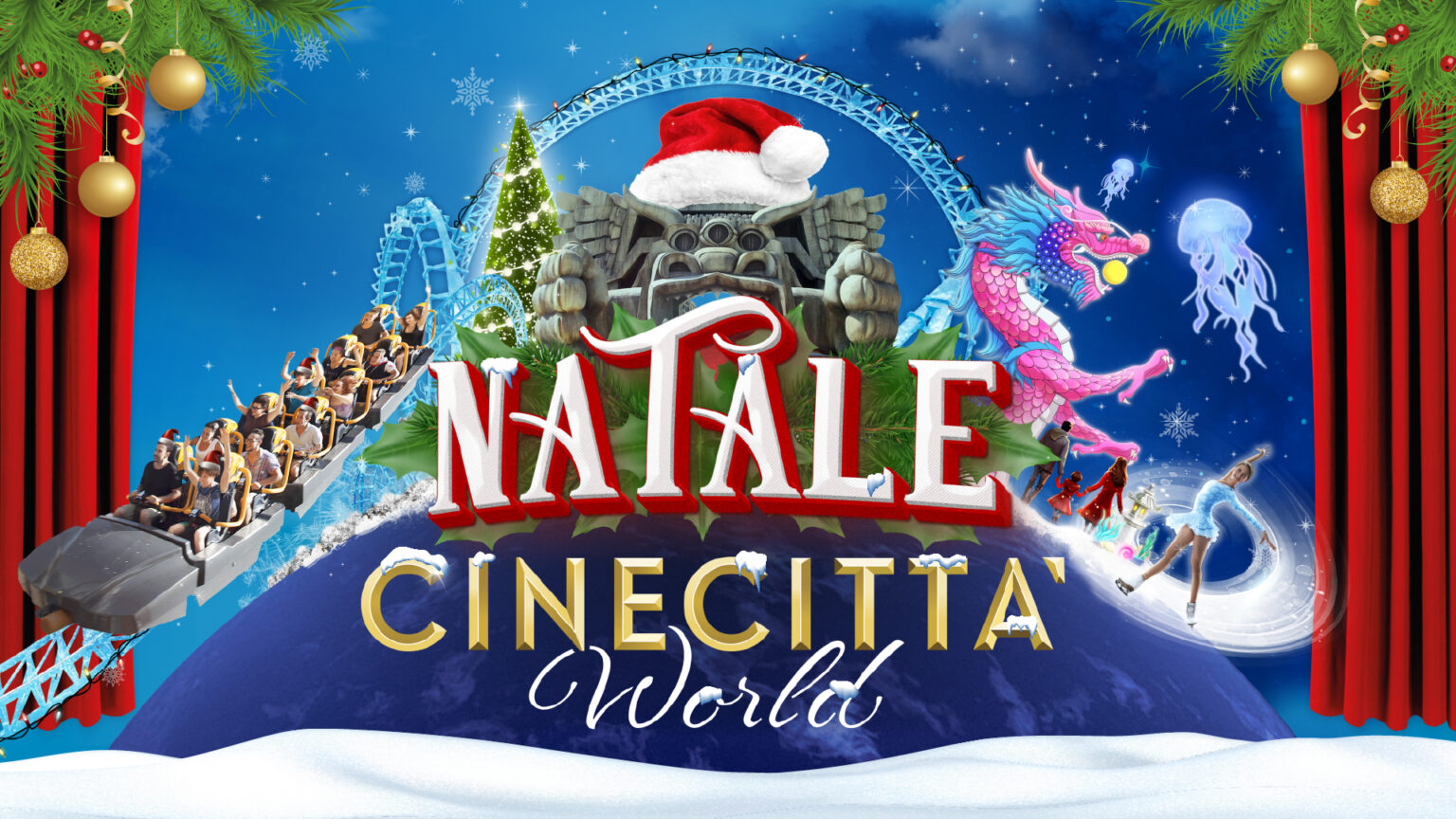 Cinecittà World: se aprinde Crăciunul minunilor între luminițele chinezești și marele spectacol pe gheață