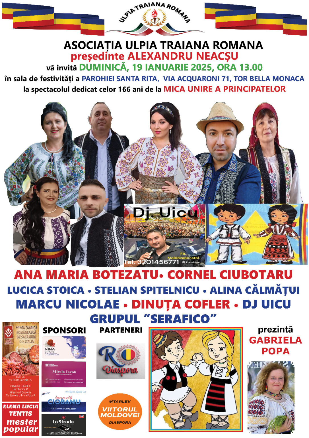 Spectacol festiv dedicat Micii Uniri, organizat de Asociația Ulpia Traiana Romana