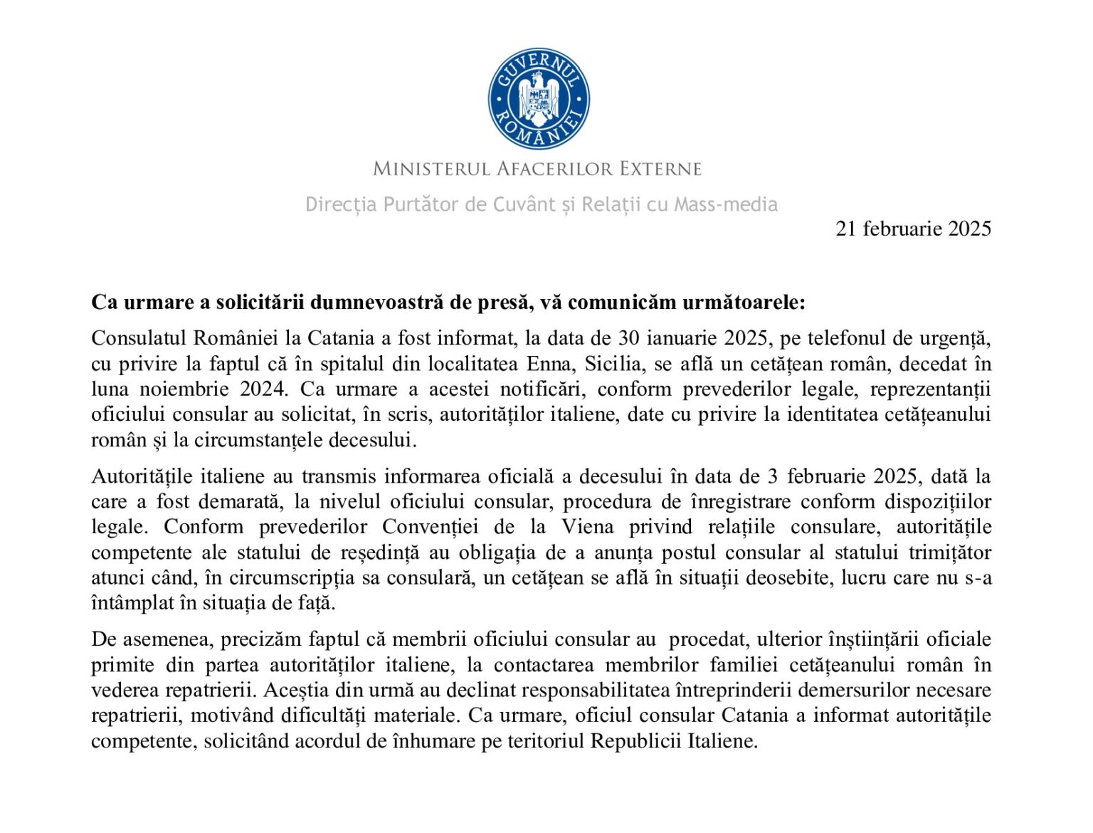 Catania, Italia – Scandal și indignare în comunitatea românească: Consulatul României, mobilizat abia după presiunea publică!