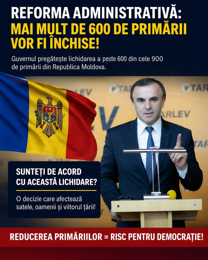 Vasile Tarlev, primul politician care spune STOP lichidării satelor