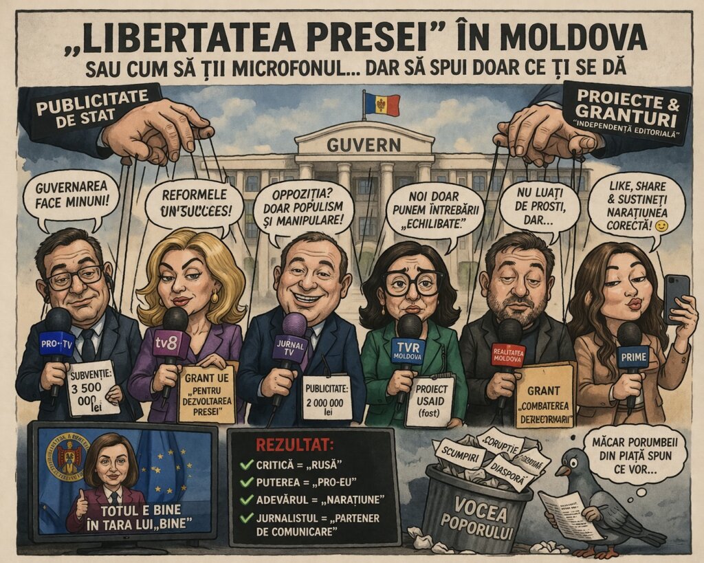 „În Europa presa face zgomot pentru adevăr, în Moldova Consiliul de Presă face liniște pentru confort.”